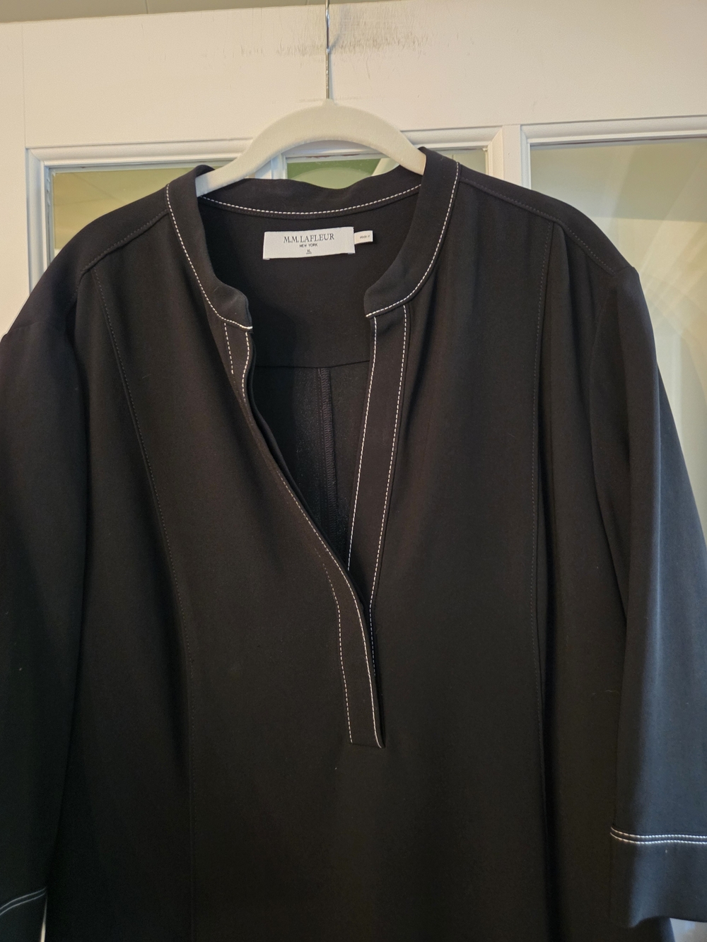 MM LaFleur Black Midi Dress with Contrast Stitching - XL - Picture 10 of 14